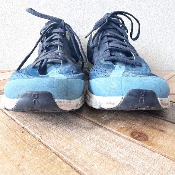 On Clouds Men's Navy and Light Blue Shoes - Picture 6 of 16